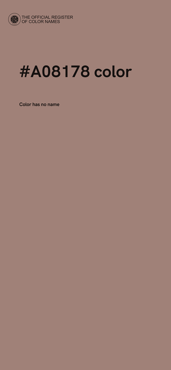 #A08178 color image