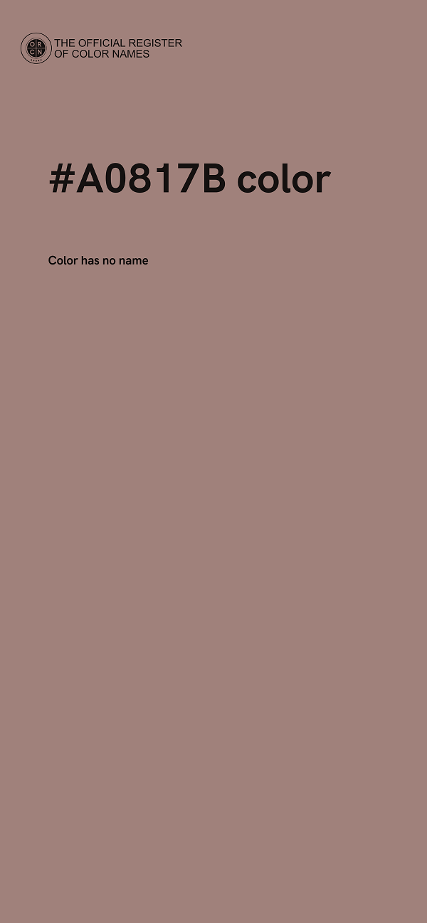 #A0817B color image