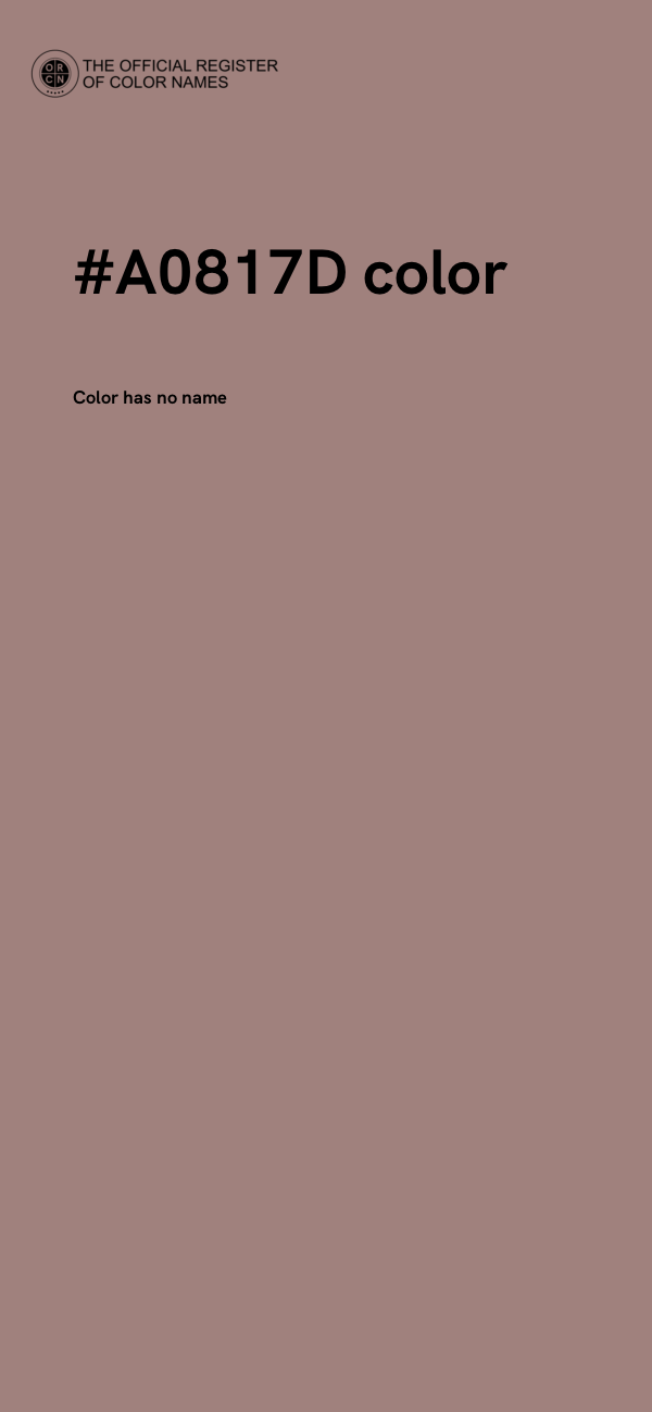 #A0817D color image