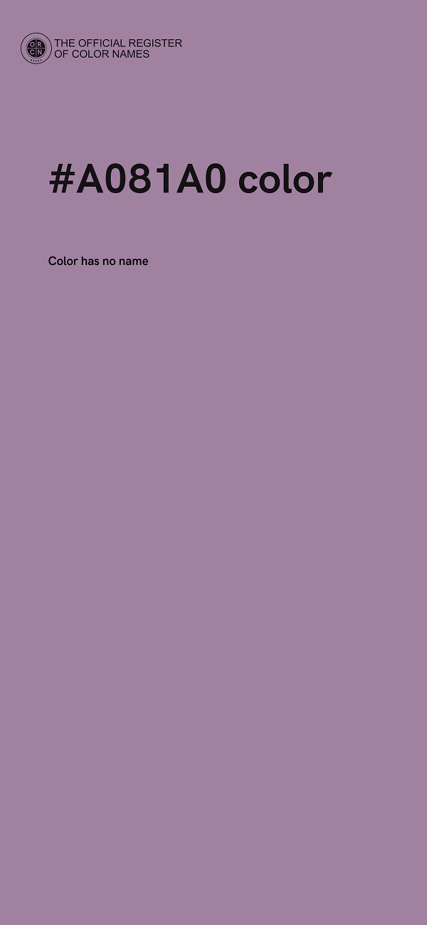 #A081A0 color image