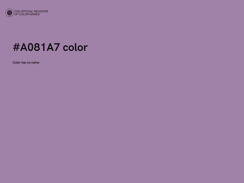 #A081A7 color image