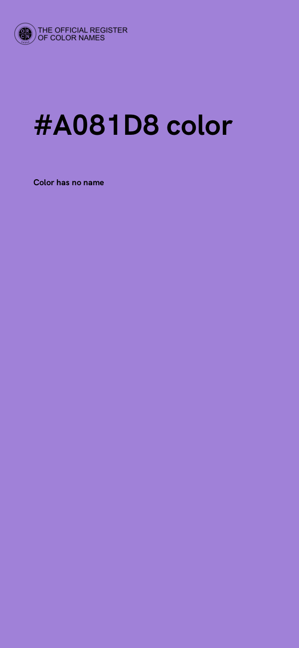 #A081D8 color image