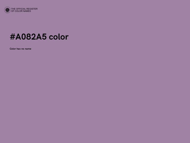 #A082A5 color image