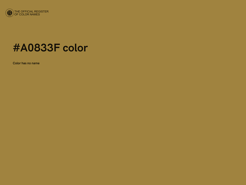 #A0833F color image