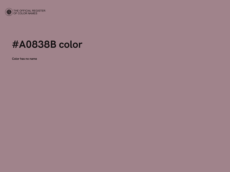 #A0838B color image