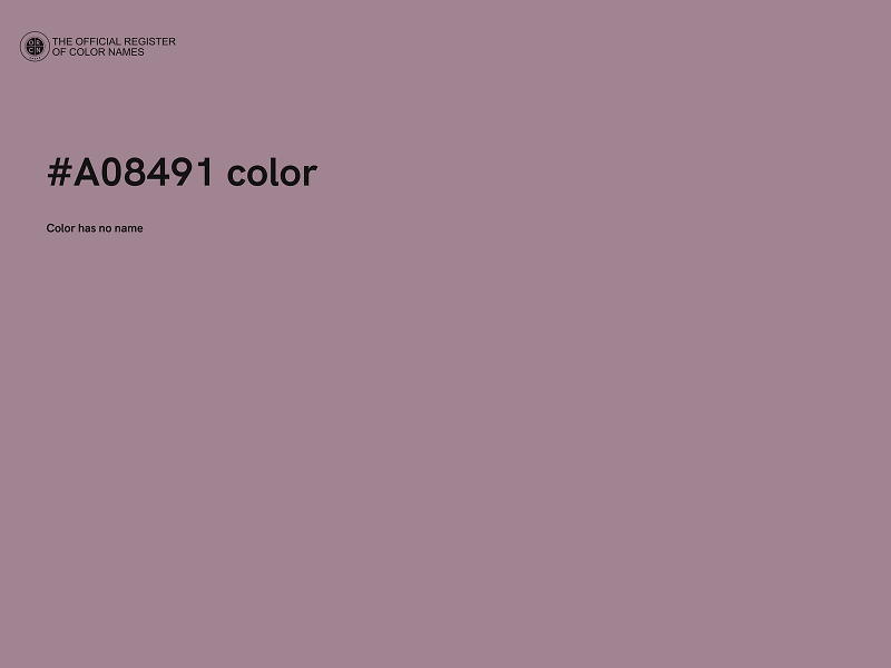 #A08491 color image