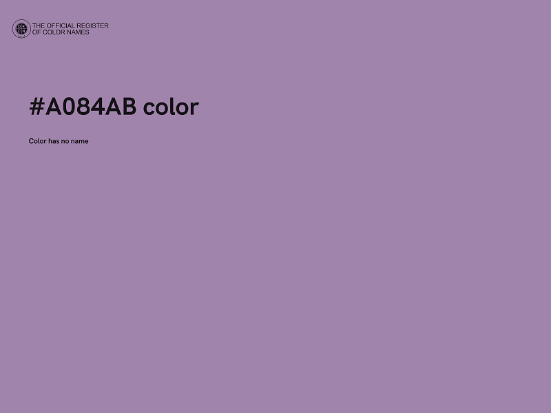 #A084AB color image