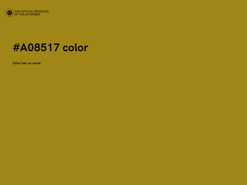 #A08517 color image