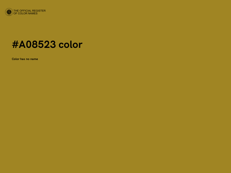 #A08523 color image