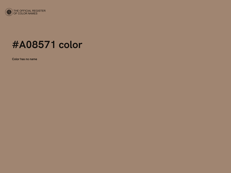 #A08571 color image