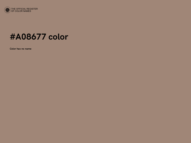 #A08677 color image