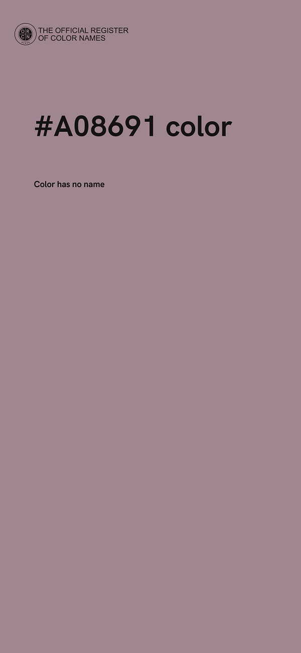 #A08691 color image