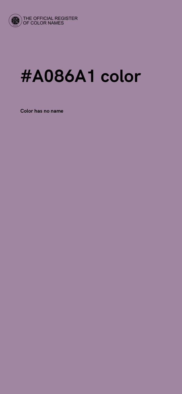 #A086A1 color image