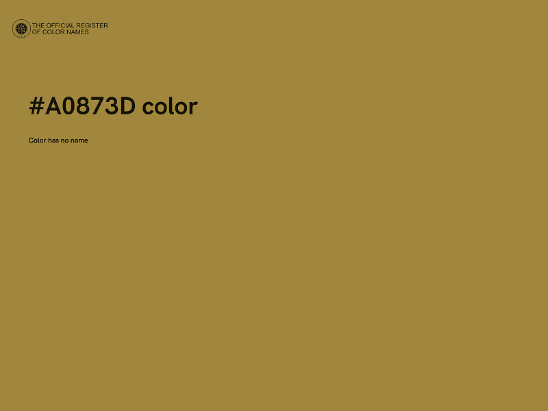 #A0873D color image