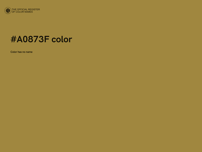 #A0873F color image