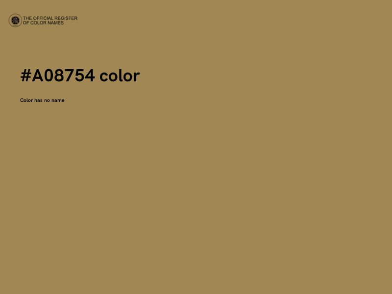 #A08754 color image