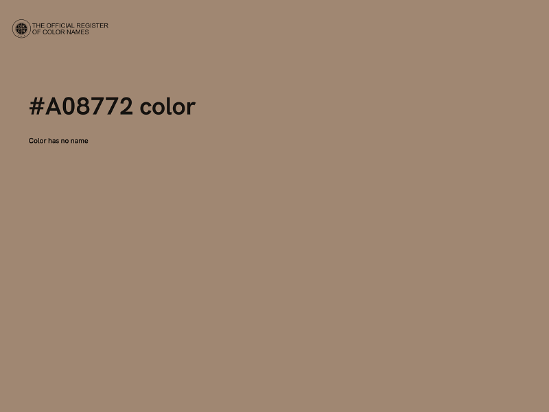 #A08772 color image