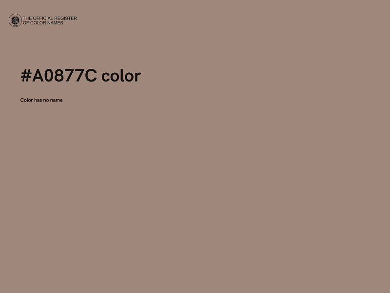 #A0877C color image