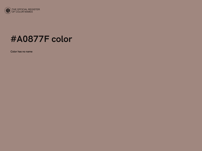 #A0877F color image