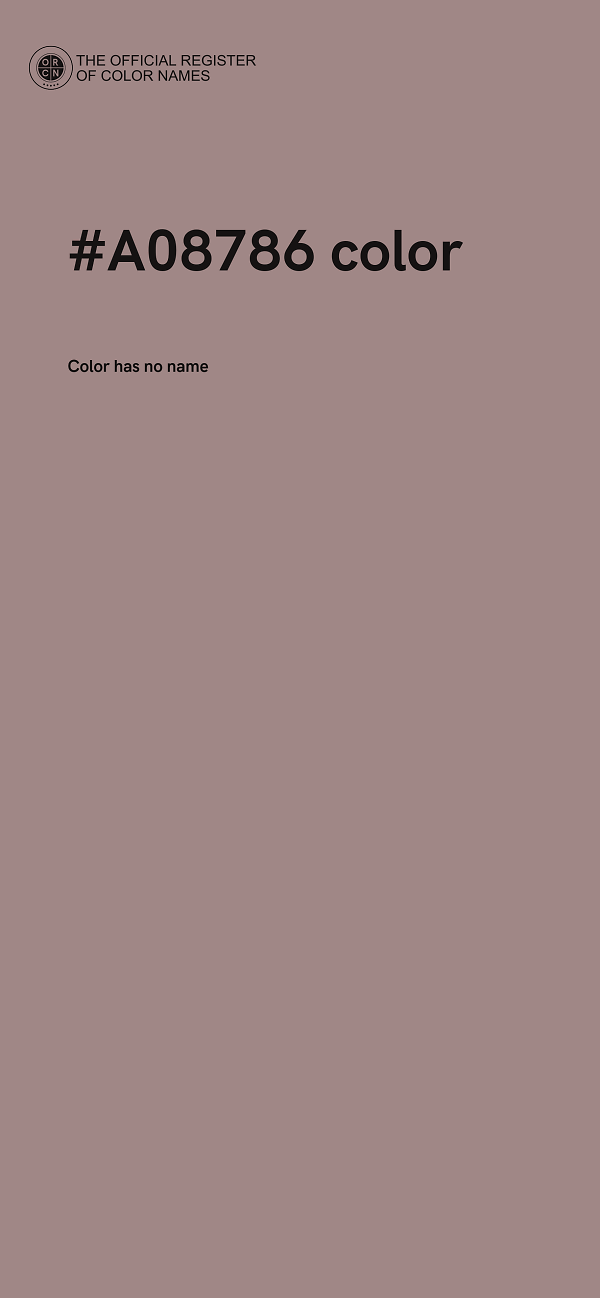 #A08786 color image
