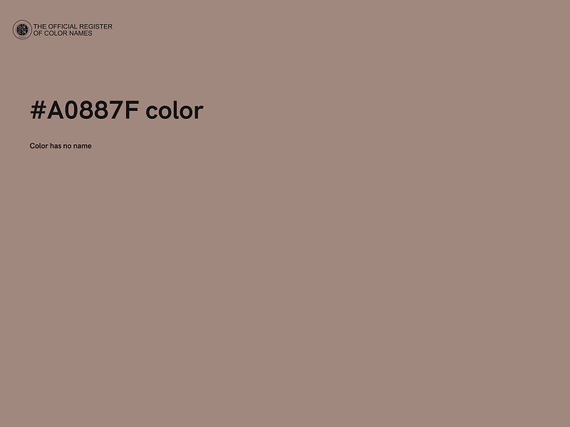 #A0887F color image