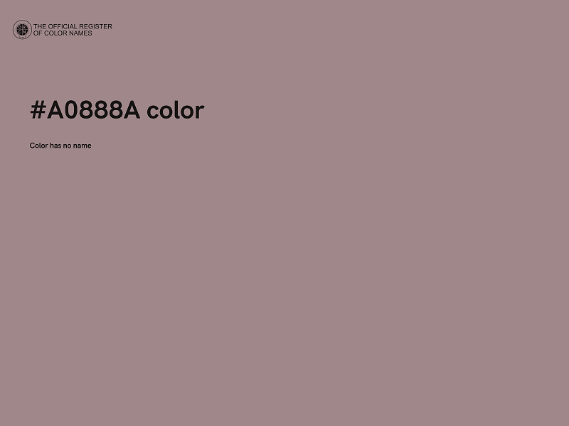 #A0888A color image