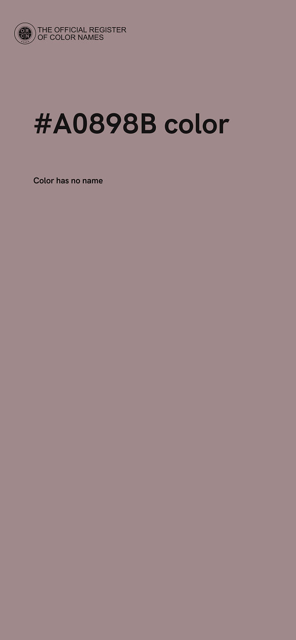 #A0898B color image