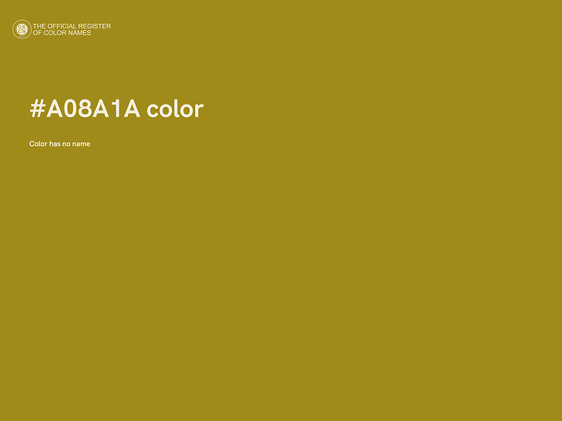 #A08A1A color image