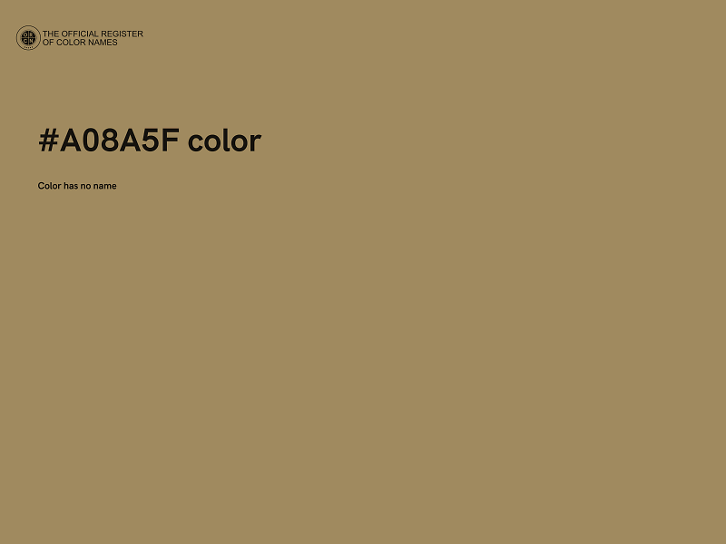 #A08A5F color image