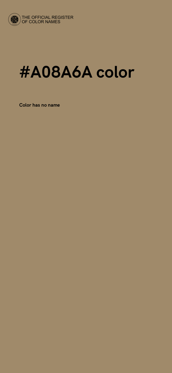 #A08A6A color image