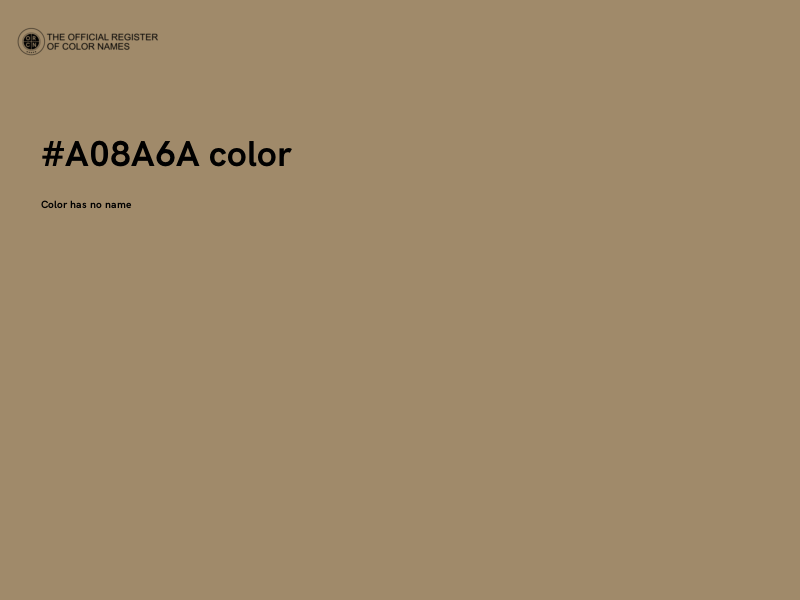 #A08A6A color image
