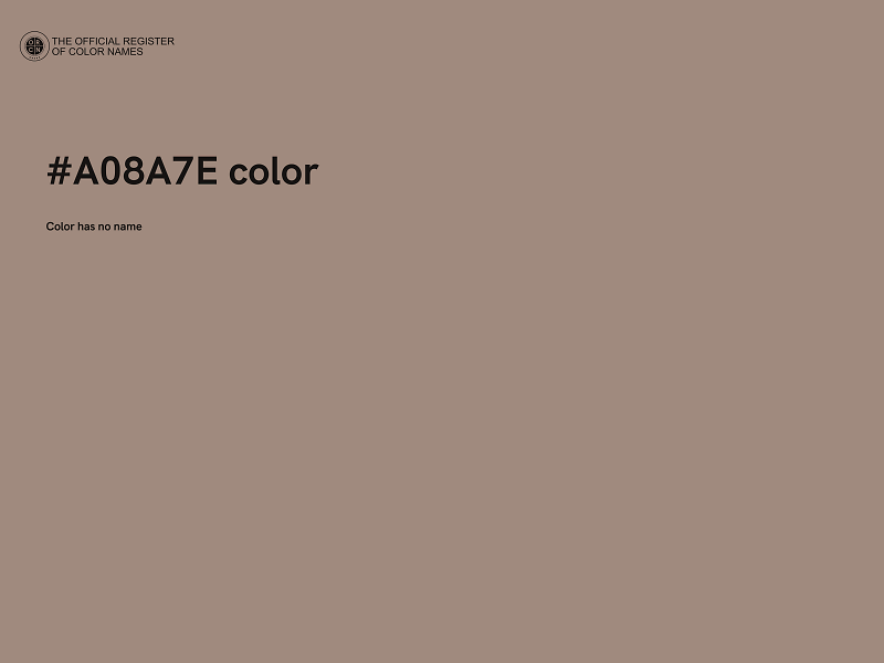#A08A7E color image