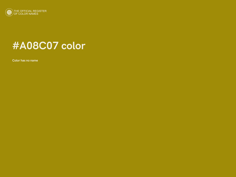 #A08C07 color image