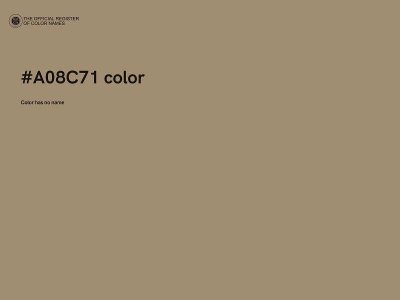 #A08C71 color image