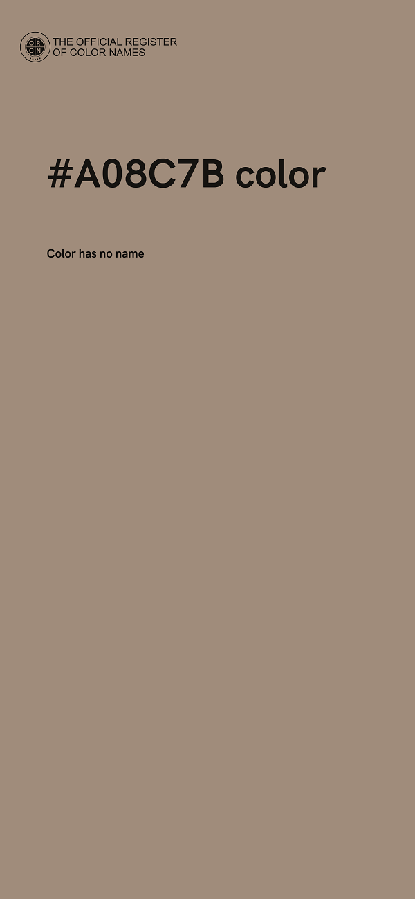 #A08C7B color image