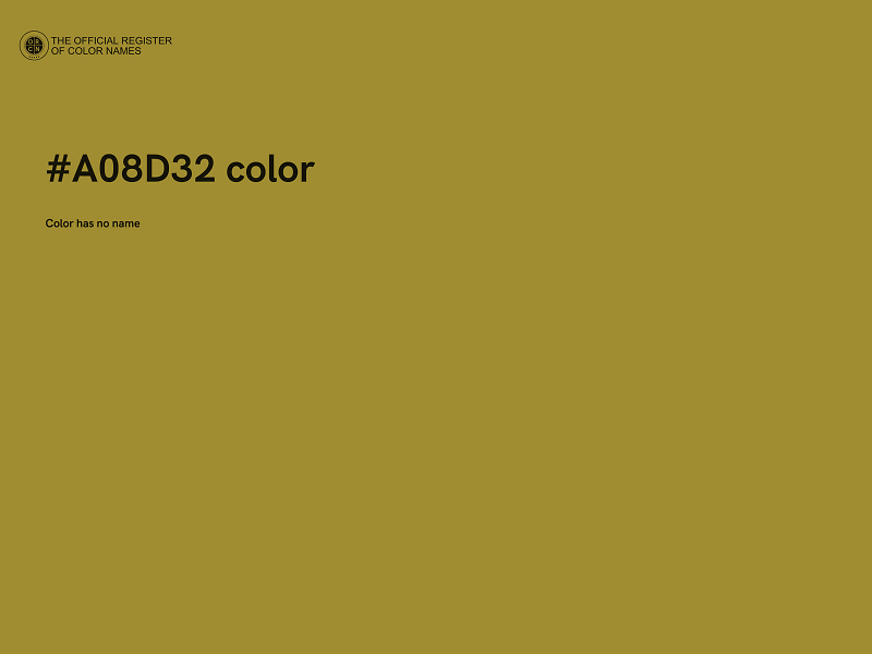 #A08D32 color image