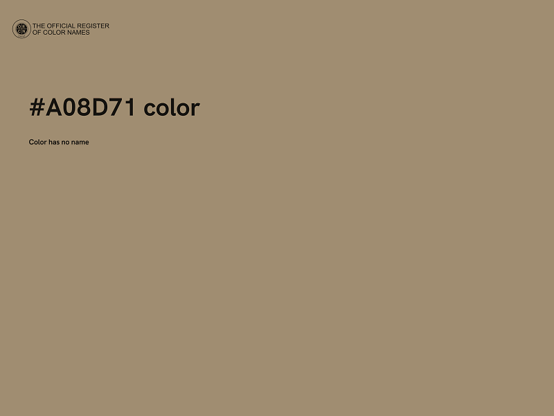 #A08D71 color image