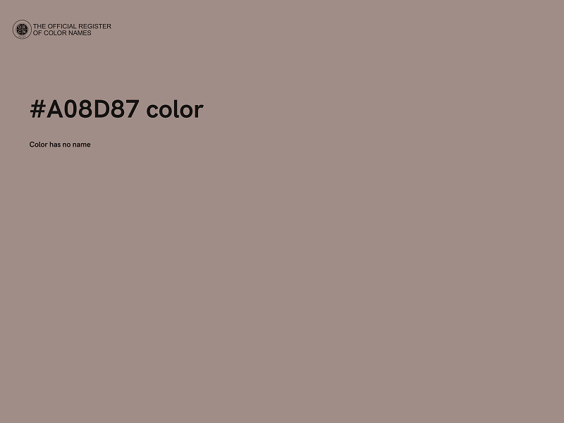 #A08D87 color image