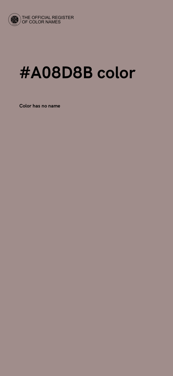 #A08D8B color image