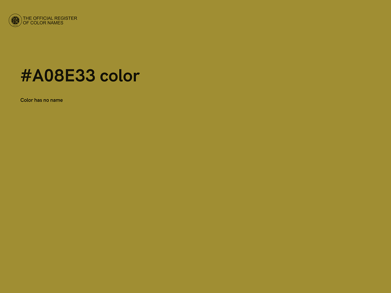 #A08E33 color image