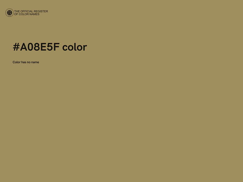 #A08E5F color image