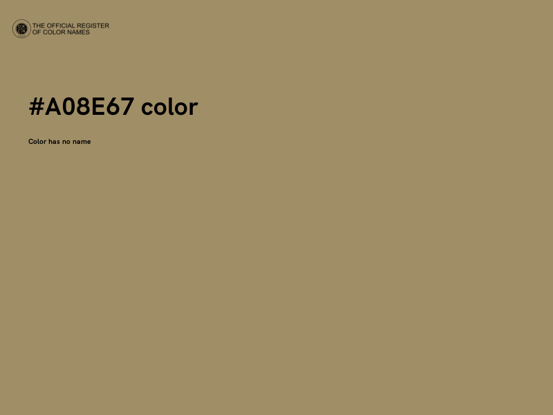 #A08E67 color image