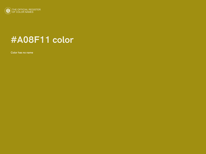 #A08F11 color image