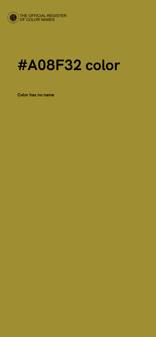 #A08F32 color image