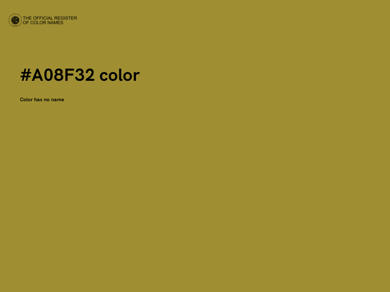 #A08F32 color image