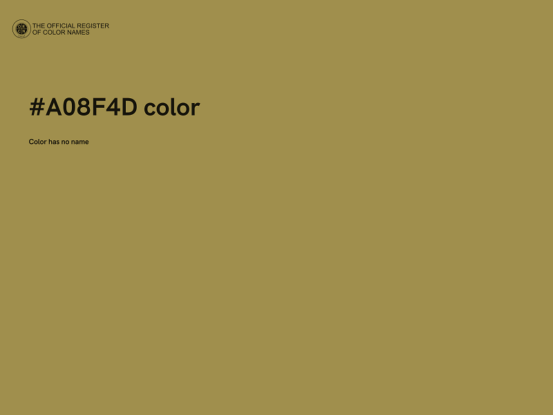 #A08F4D color image