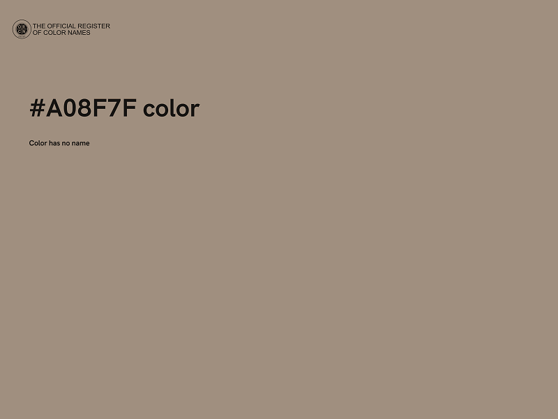 #A08F7F color image