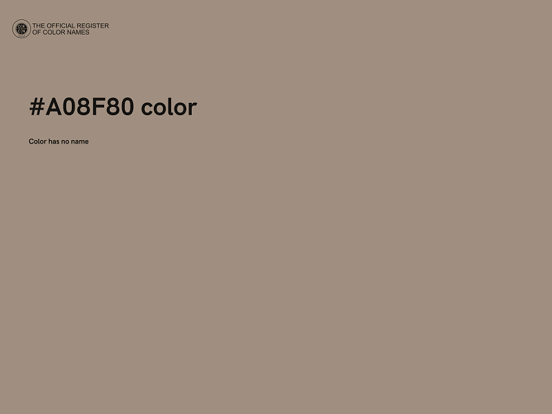 #A08F80 color image