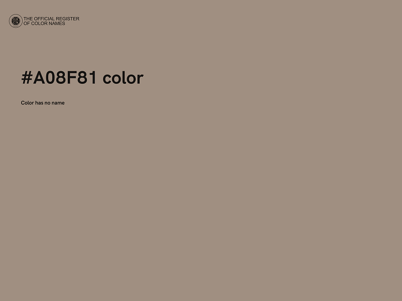 #A08F81 color image