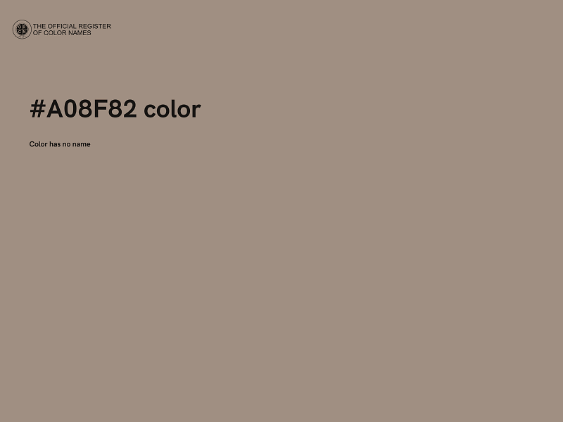 #A08F82 color image